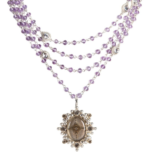 Magdalena - 6mm Semi-Precious Amethyst Beads All Medallions