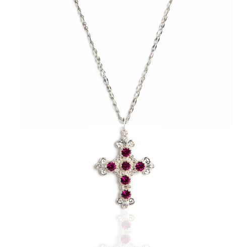 Addie Charm Fuschia Pink Necklace