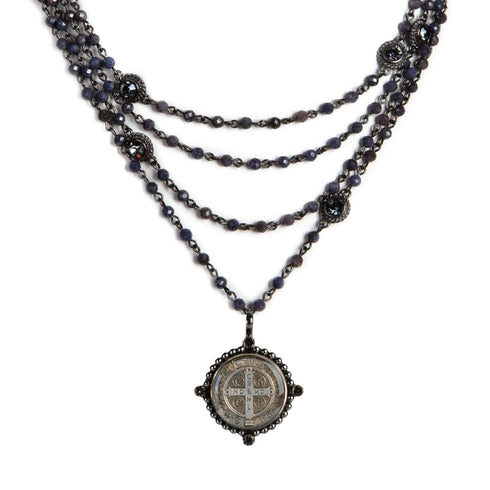 Magdalena - 4mm Precious Grey Blue Sapphire All Medallions