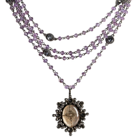 Magdalena - 6mm Semi-Precious Amethyst Beads All Medallions