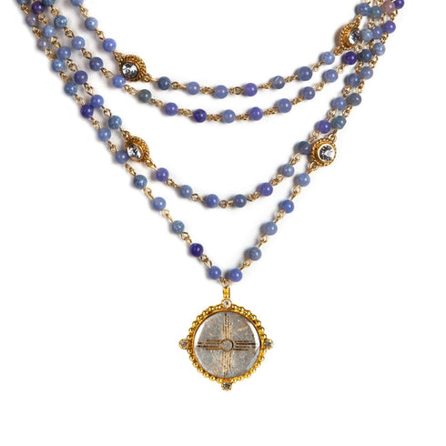 Magdalena - 6mm Semi-Precious Blue Jade All Medallions