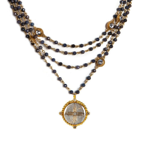 Magdalena - 4mm Precious Grey Blue Sapphire All Medallions