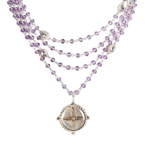 Magdalena - 6mm Semi-Precious Amethyst Beads All Medallions