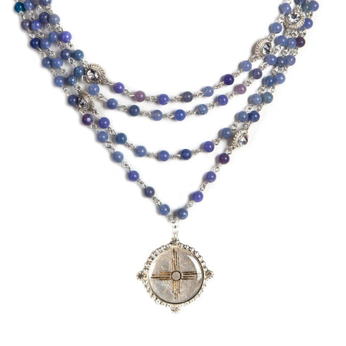 Magdalena - 6mm Semi-Precious Blue Jade All Medallions