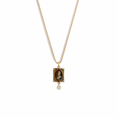 Retablo St Agatha Charm Necklace