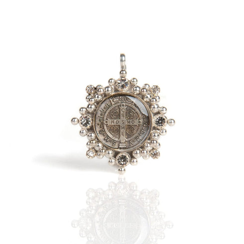 Cloister San Benito Medallion - Silver - VSA Designs