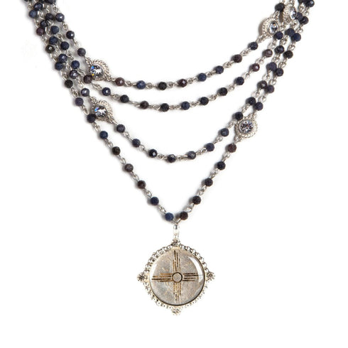 Magdalena - 4mm Precious Grey Blue Sapphire All Medallions