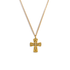 Bourne Again Rebel Cross Charm Necklace - Gold