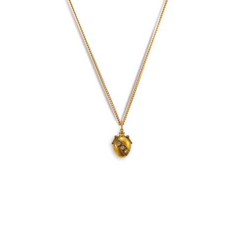 Bourne Again Poison Heart Charm Necklace - Gold