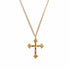 Resurrection Crystal Cross Charm Necklace - Gold