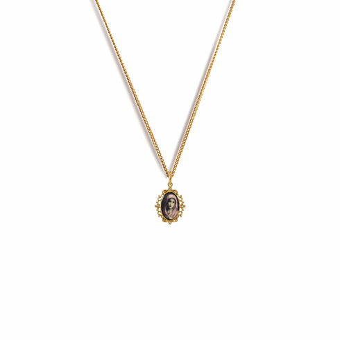 Pretty In Prayer Charm Necklace - Gold