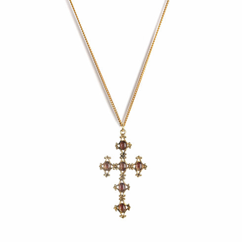 Cecilia Pink Charm Necklace - Gold