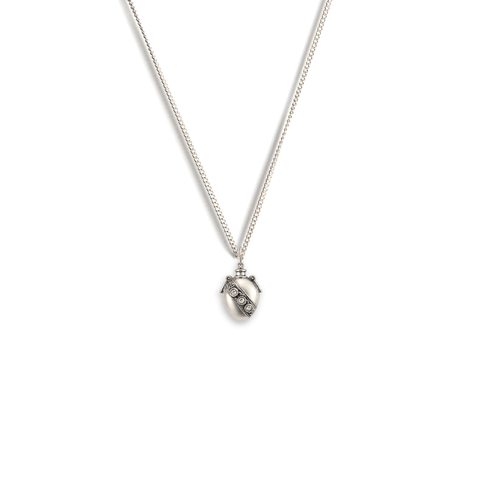 Bourne Again Poison Heart Charm Necklace - Silver