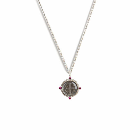 Promise To Protect Charm San Benito Necklace - Silver