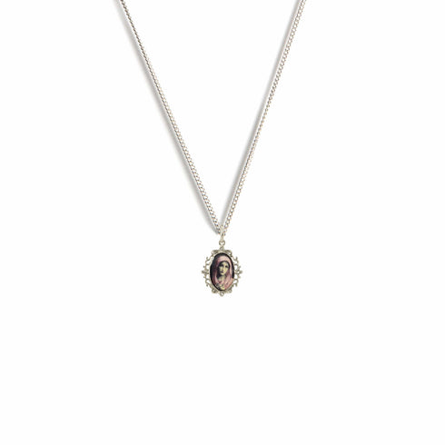 Pretty In Prayer Charm Necklace - Silver