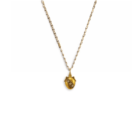 Bourne Again Poison Heart Charm Necklace - Gold