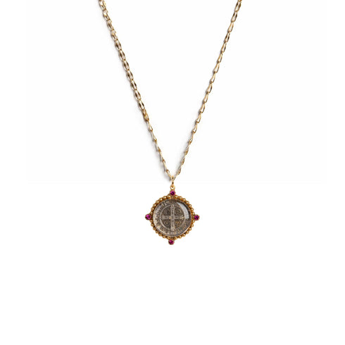 Promise To Protect Charm San Benito Necklace - Gold
