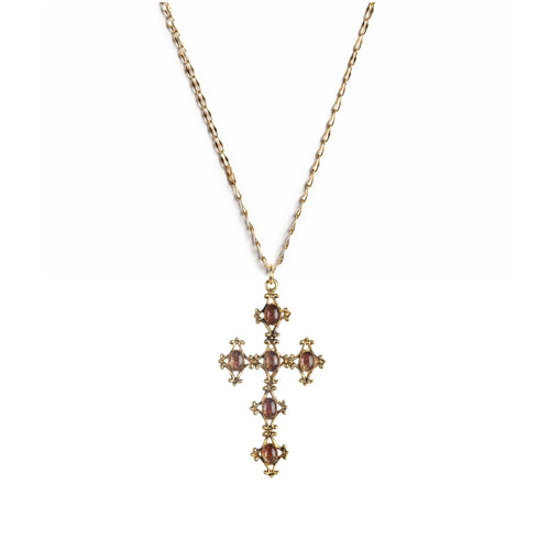 Cecilia Pink Charm Necklace - Gold