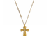 Bourne Again Rebel Cross Charm Necklace - Gold