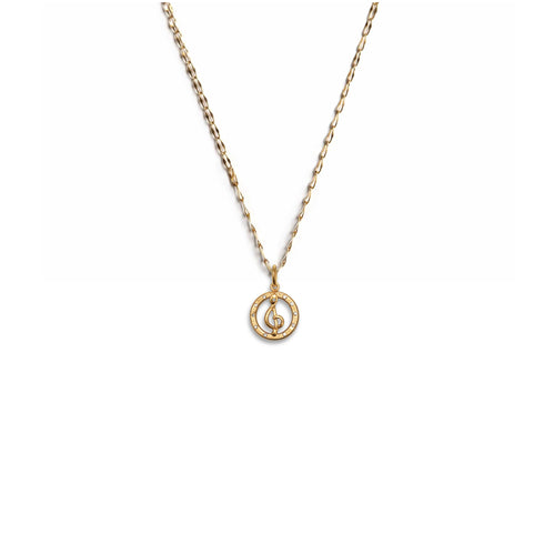 Bourne Again Wild Note Charm Necklace - Gold