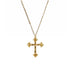 Resurrection Crystal Cross Charm Necklace - Gold