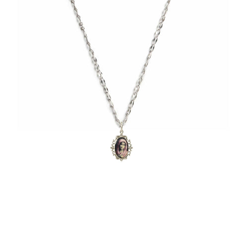 Pretty In Prayer Charm Necklace - Silver