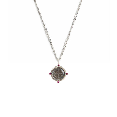 Promise To Protect Charm San Benito Necklace - Silver