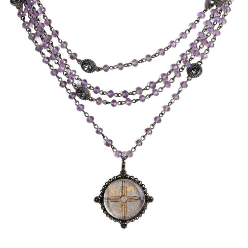 Magdalena - 6mm Semi-Precious Amethyst Beads All Medallions