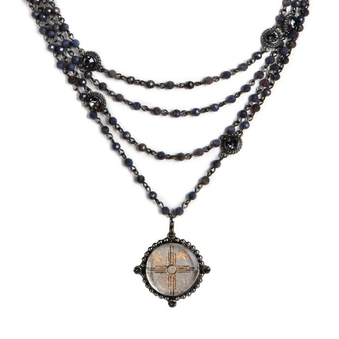 Magdalena - 4mm Precious Grey Blue Sapphire All Medallions