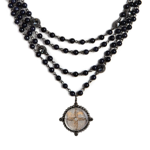 Magdalena - 6mm Semi-Precious Blue Goldstone All Medallions