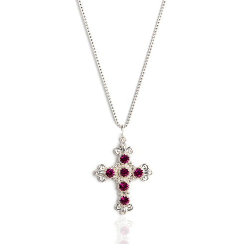 Addie Charm Fuschia Pink Necklace