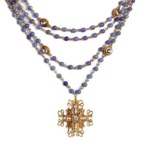 Magdalena - 6mm Semi-Precious Blue Jade All Medallions