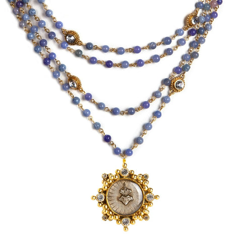 Magdalena - 6mm Semi-Precious Blue Jade All Medallions