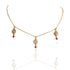 3 Crystal Bead Drop Necklace - Gold - VSA Designs