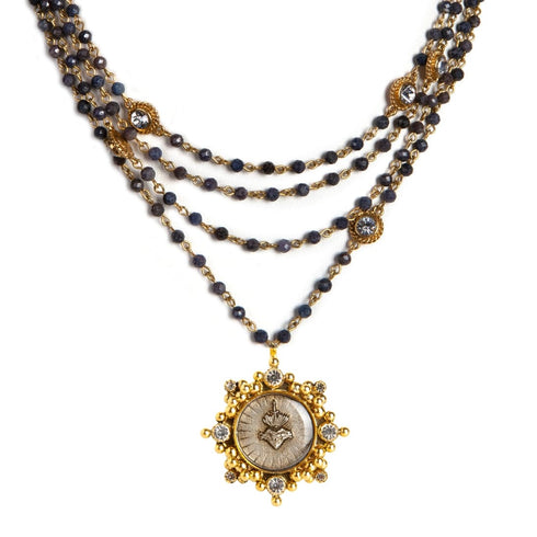 Magdalena - 4mm Precious Grey Blue Sapphire All Medallions