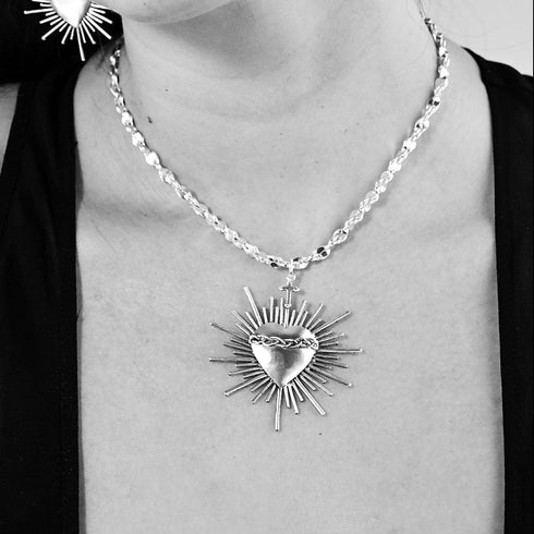Sacred Flame Charm Necklace - Gold - VSA Designs