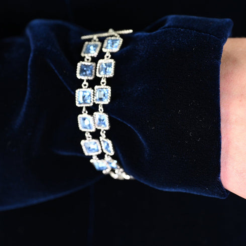 Brigid Waterfall Bracelet Water Lt Sapphire - Gold