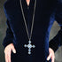 Brigid Cross of Kildare Charm Water Lt Sapphire - Silver