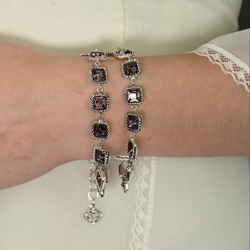 Brigid Waterfall Bracelet Fire Ruby - Gold