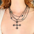 Brigid Cross Medallion Spirit Amethyst - Gunmetal - VSA Designs