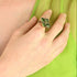 Brigid Seal of Grace Ring Earth Olivine - Gold