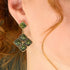 Brigid Seal of Grace Post Earrings Earth Olivine - Gold