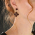 Brigid Seal of Grace Post Earrings Fire Ruby - Gold