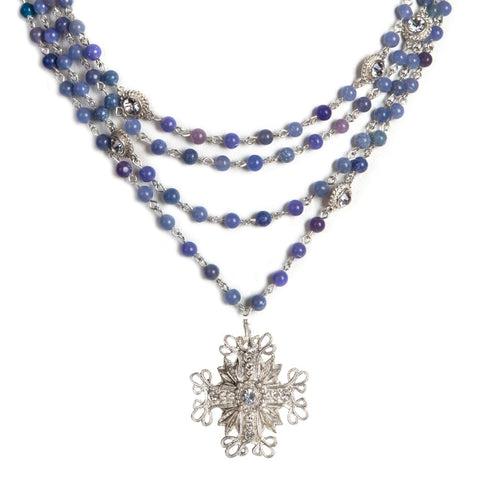 Magdalena - 6mm Semi-Precious Blue Jade All Medallions