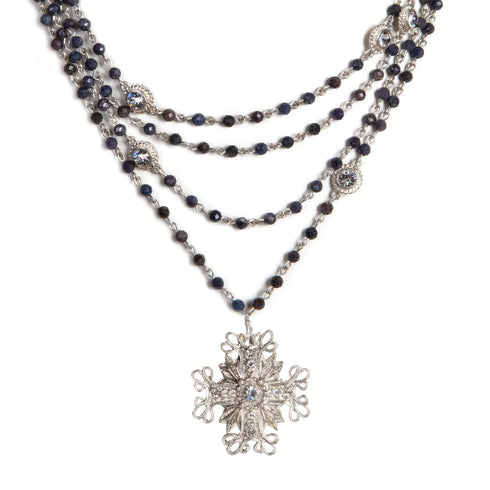 Magdalena - 4mm Precious Grey Blue Sapphire All Medallions