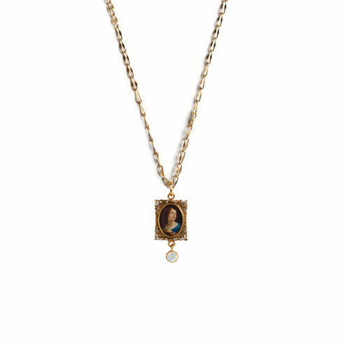 Retablo St Agatha Charm Necklace