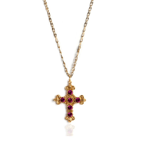 Addie Charm Fuschia Pink Necklace