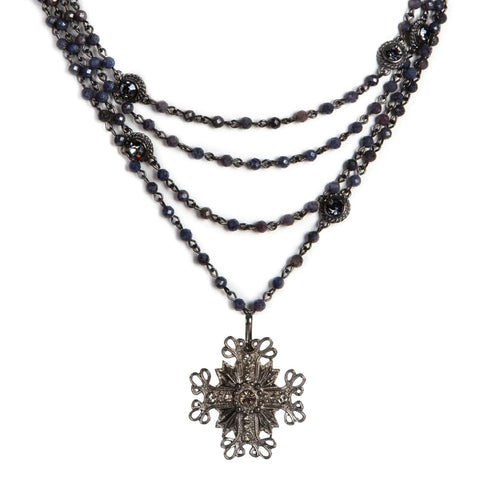 Magdalena - 4mm Precious Grey Blue Sapphire All Medallions