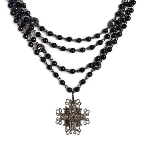 Magdalena - 6mm Semi-Precious Blue Goldstone All Medallions