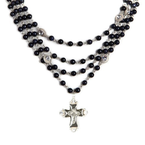 Magdalena - 6mm Semi-Precious Blue Goldstone All Medallions